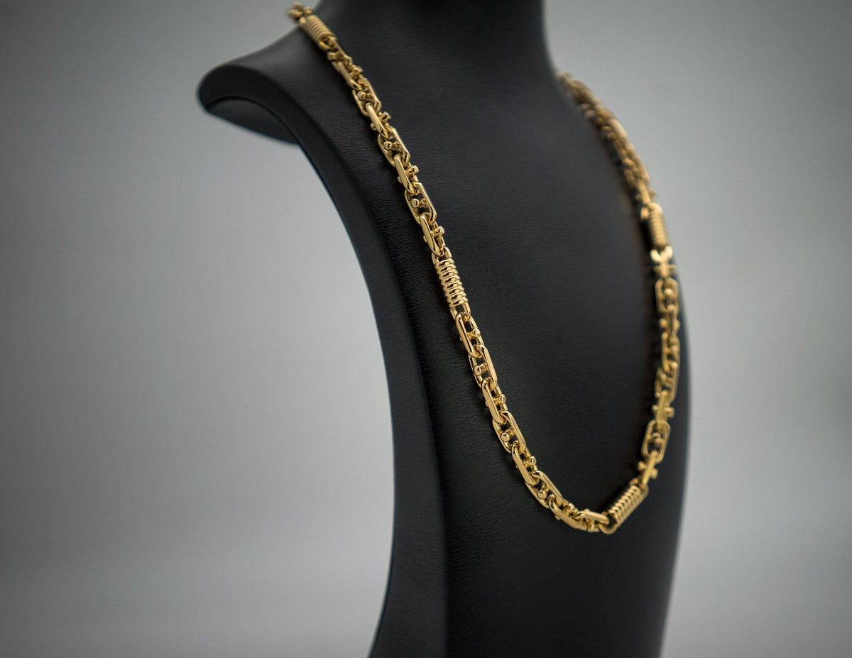 Monte Carlo Kette aus Edelstahl, 24 Karat vergoldet