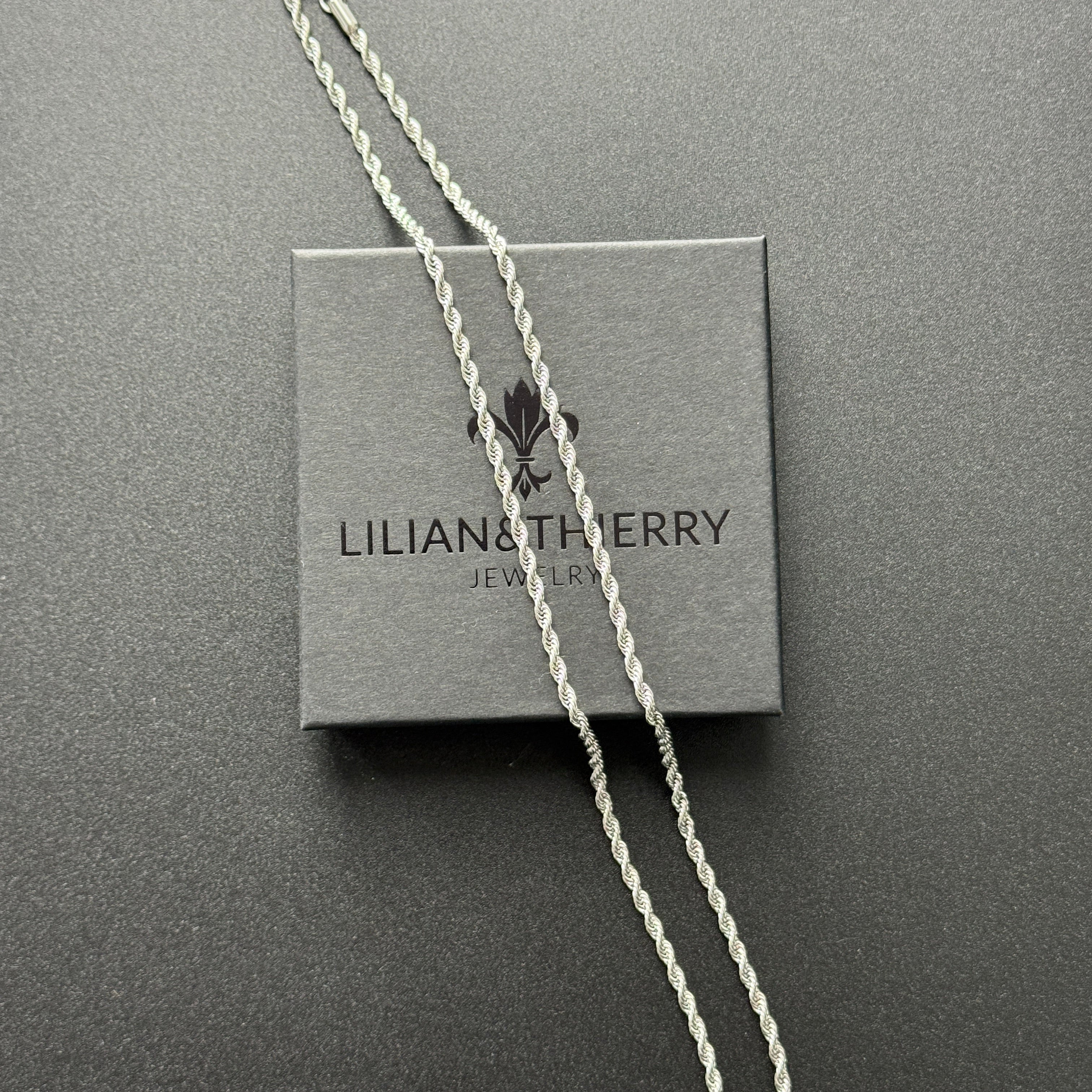 L&T Kordelkette / Rope Chain 3mm breit aus Edelstahl