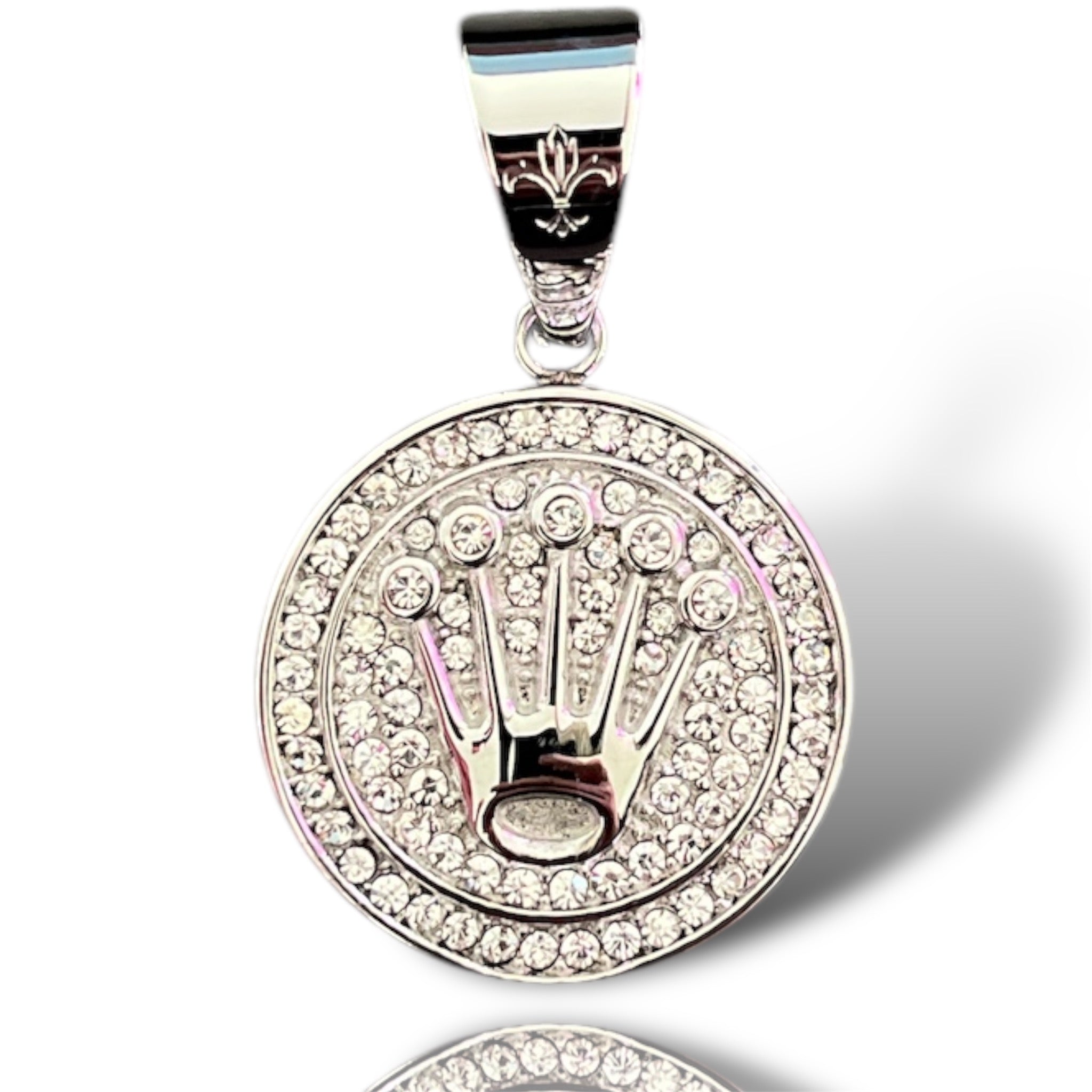 Anhänger Crown Edelstahl Silber