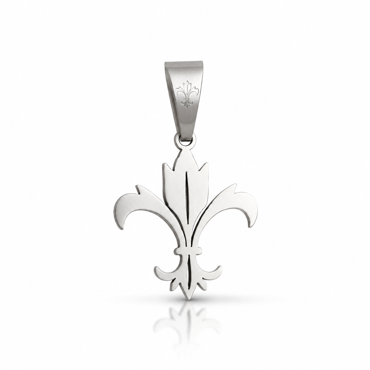 L&T Fleur-de-Lis Anhänger Matt aus Edelstahl
