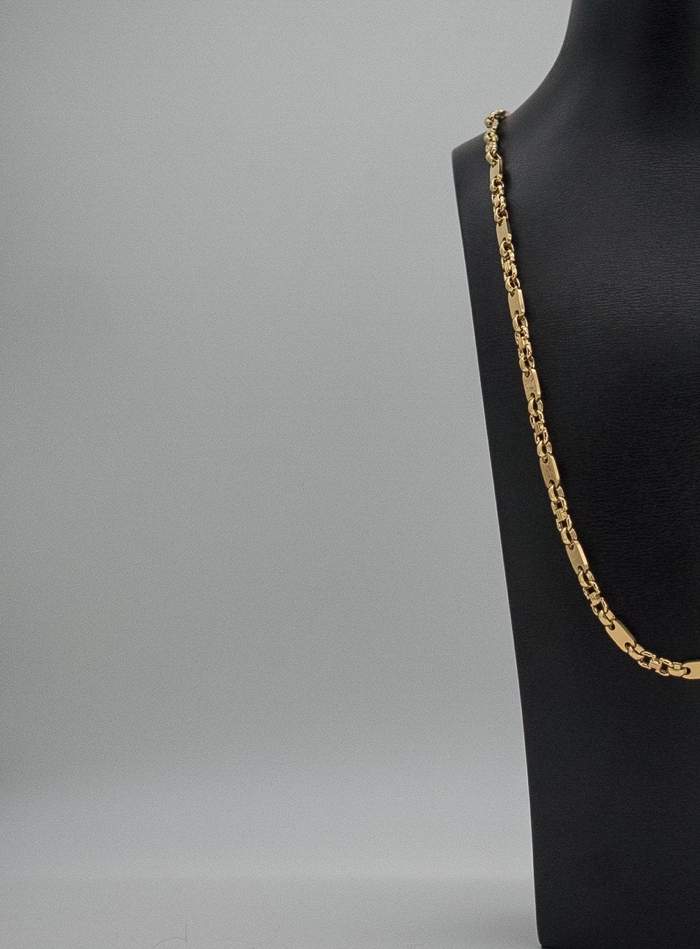 ☆ Plattenkette ☆ 70cm lang 6mm breit aus Edelstahl vergoldet –  Lilian&Thierry Jewelry