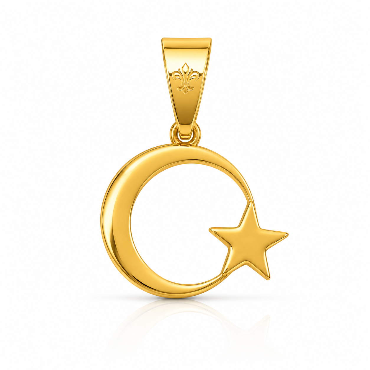 L&T Türkiye/Türkei Adler Anhänger Edelstahl zusätzlich 24 Karat Goldschicht vergoldet