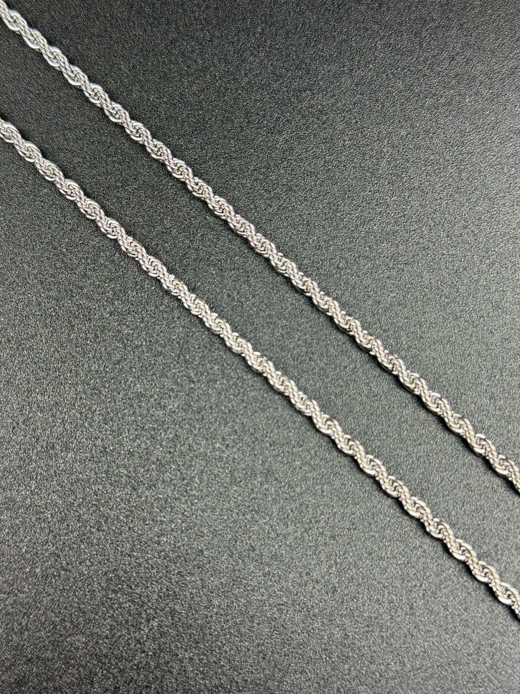SET - L&T Kordelkette / Rope Chain 3mm breit + Deutschland Adler Anhänger klein aus Edelstahl