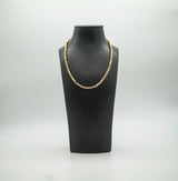 L&T Monte Carlo Kette 50cm lang 5mm breit aus Edelstahl zusätzlich mit 24 Karat Goldschicht vergoldet