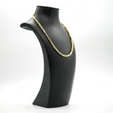 L&T Monte Carlo Kette 70cm lang 5mm breit + Armband 21cm lang 5mm breit aus Edelstahl zusätzlich mit 24 Karat Goldschicht vergoldet