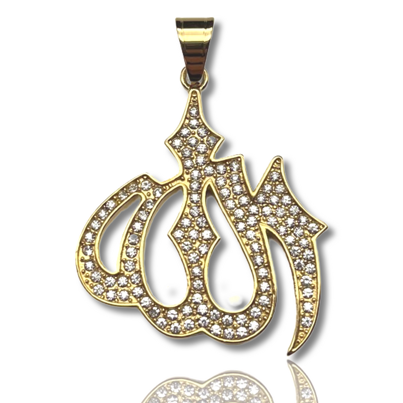 L&T ALLAH aus Edelstahl zusätzlich 24 Karat Goldschicht vergoldet