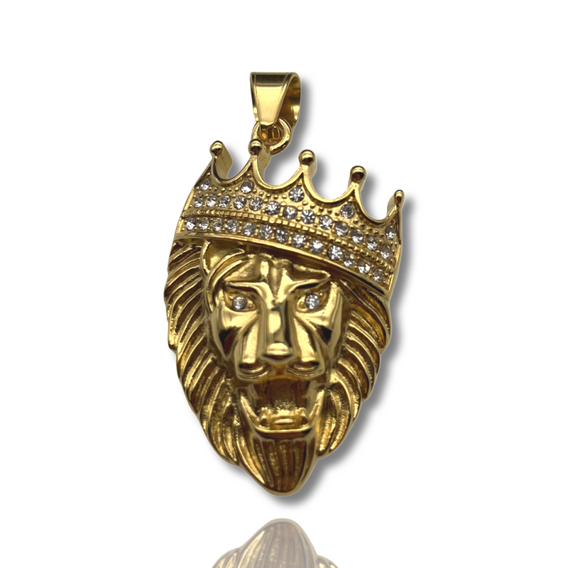 L&T CROWN LION aus Edelstahl zusätzlich 24 Karat Goldschicht vergoldet