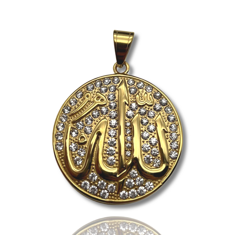 L&T ALLAH aus Edelstahl zusätzlich 24 Karat Goldschicht vergoldet