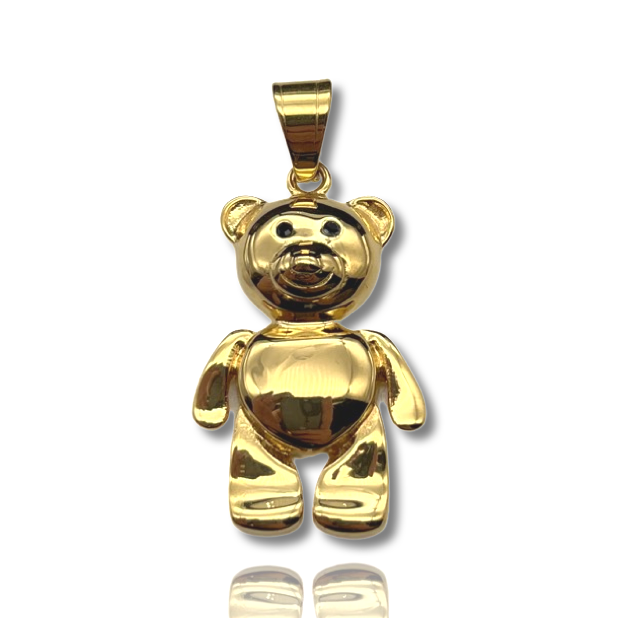 L&T TEDDY aus Edelstahl zusätzlich 24 Karat Goldschicht vergoldet